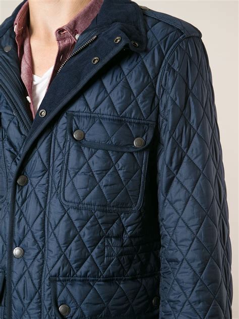 burberry diamond quilted field jacket|burberry oversized lightweight parka jacket.